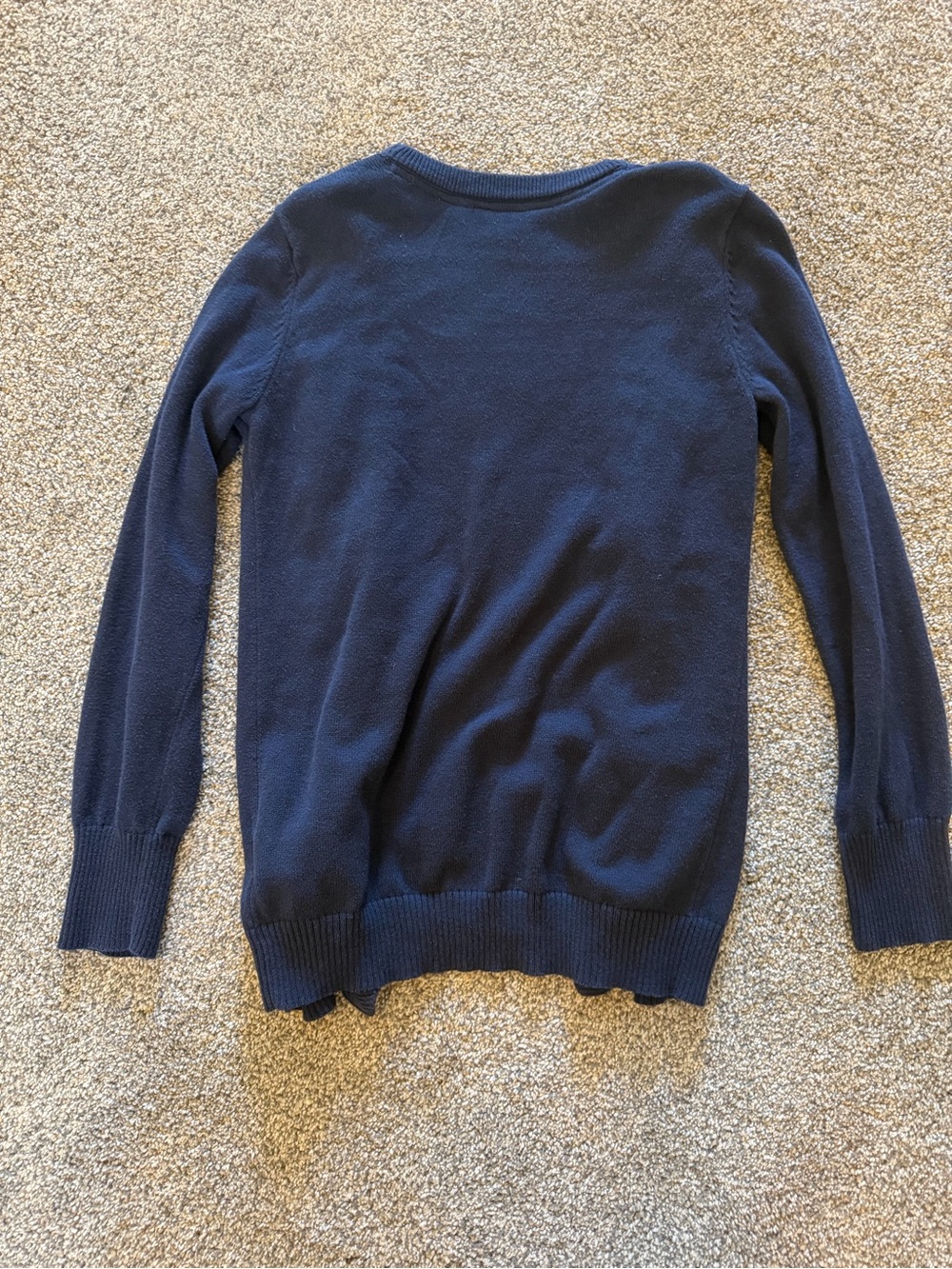 Place Navy Ruffle-Trim Open Cardigan - Picture 2 of 5